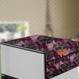 The Furnishing Tree Maroon Plastic Refrigerator Cover-image-45