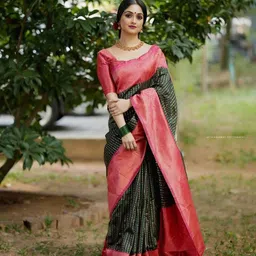 SHOP DROP Woven Design Zari Pure Silk Mysore Silk Saree-picture-26