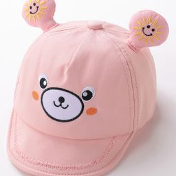 Babyhug Teddy Embroidered Baseball Cap Pink - Circumference 46 cm-image-93
