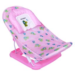 1st Step Baby Bather With Reclining Back Rest Elephant Print - Pink-47