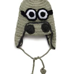 MayRa Knits Face Detailed Hand Knitted Cap - Grey-picture-21