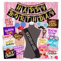 Wobbox Happy Birthday Props Birthday Banner & Sash Happy Birthday Decoration Items Multicolor -Pack Of 29-image-87