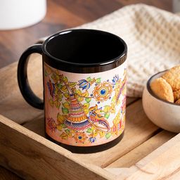 Kolorobia Kalamkari Finesse Black Mug - 325 ml-image-92