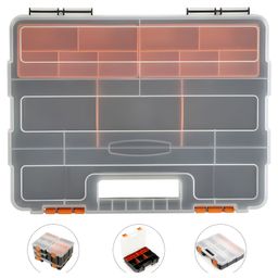 Cozy Vibes Transparent Storage Carry Removable Plastic Dividers Versatile Durable Storage Hardware Parts Organizers Tool Box - Pack of 1 - Color May Vary-13
