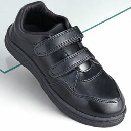 Pine Kids School Shoes with Velcro Closure - Black-image-27