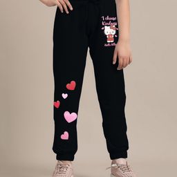 Kidsville Hello Kitty Featuring Character Printed Joggers - Black-picture-22