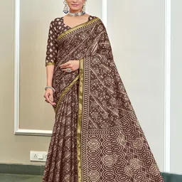 KALINI Zari Bagru Saree-35