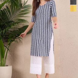 Anouk Rustic Selection Of 3 Printed Straight Kurtas-image-45
