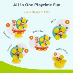 R for Rabbit Orapple Spinster 5 in 1 Multi Activity Toy - Orange image 2