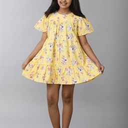 UNDER FOURTEEN ONLY Floral Print Flared Sleeve A-Line Dress-picture-18