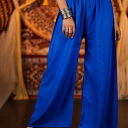 CHANDERKASH Women Relaxed Straight Leg Straight Fit Easy Wash Pleated Trousers-image-54