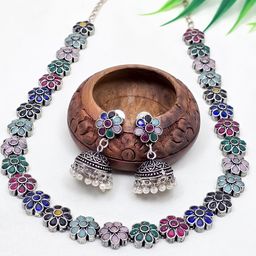 Oxy Jewels Gold-Plated Brass Jewellery Set-image-22