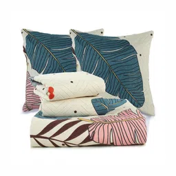 VAS COLLECTIONS Unisex Off White Cotton Bedding Set-image-5