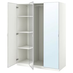 ikea pax / åheim Wardrobe combination, white/mirror glass, 150x60x201 cm-picture-36
