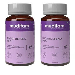 Muditam Set Of 2 Sugar Defend Pro Manage Weight Sugar - 60 Tablets Each-5