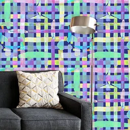 ArtzFolio Printed UV-Resistant Anti-Bacterial Indigo Blue Kaleidoscope Cross Peel & Stick Wallpaper-image-76
