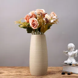Myntra Elegant Homes Peach-Coloured 2 Pieces Rose Artificial Flower-24