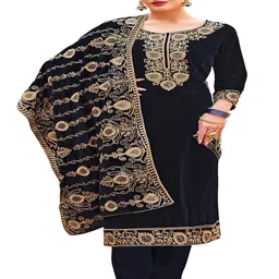 DRAVINAM Trends Floral Embroidered Unstitched Dress Material-image-76