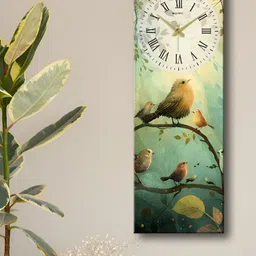 OLIVE TREE Green & White Printed Traditional Wall Clock-16