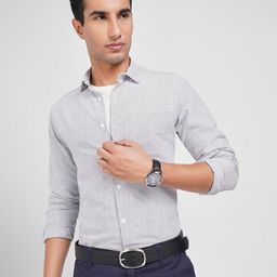 Peregrine by Pantaloons Men Slim Fit Vertical Striped Pure Cotton Casual Shirt-picture-13