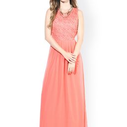 La Zoire Peach-coloured Maxi Dress-picture-15