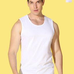 WOOSTRO Pack Of 2 Printed Combed Cotton Gym Vests VWS26(RUN WHITE)(PLAIN WHITE)-image-112