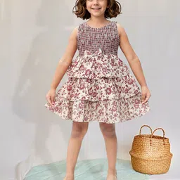 Toonyport Girls Floral Print Fit & Flare Dress-picture-19