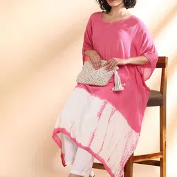 Maaesa Tie & Dyed Kaftan Kurta-image-90