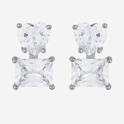 Kushal's Fashion Jewellery Rhodium-Plated Studs Earrings-picture-45