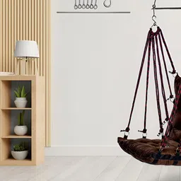 Swingzy Brown Cotton All-In-One Hammock Swing-53