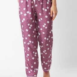 ETC Floral Printed Straight-Leg Mid-Rise Lounge Pants-picture-40