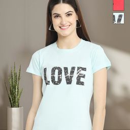 Tromko Women Typography 3 Printed Applique T-shirt-image-97