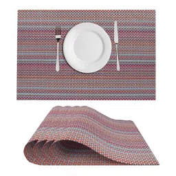 LooMantha 4Pcs Purple Striped Table Placemats-38