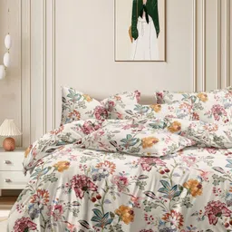 MORADO White & Pink Floral 210 TC Single Bedsheet Set 91 cm x 182 cm-image-11