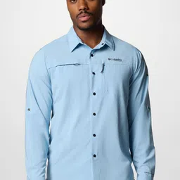 Columbia Men Classic Slim Fit Spread Collar Solid Casual Shirt-image-41
