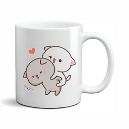 Mr UVD White & Grey Graphic Printed Ceramic Glossy Mug 350 ml-image-96