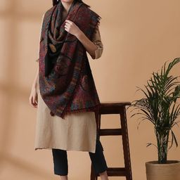 Tiara Women Paisley Woven Design Shawl-image-22