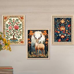 Floral Wall Art With Frame Home Decor Wall Painting For Living Room Office Bedroom-44