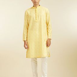 Diwas by Manyavar Men Printed Thread Work Kurta-image-74