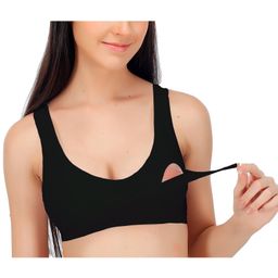 Fabme Nursing Sports Bra - Black-image-45
