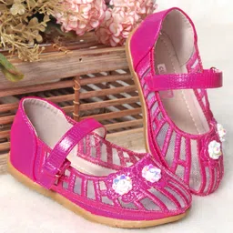 Cute Walk by Babyhug Embellished Bellies - Dark Pink-picture-13