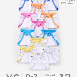 Babyhug Muslin Cloth Nappy Set of 12 Extra Small - Multicolor-11