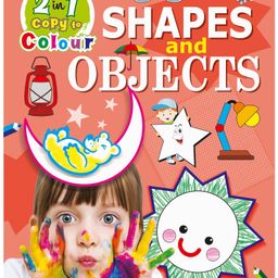 Sawan 2 in 1 Shapes and Objects Copy to Colour Book - English-11