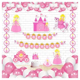 Untumble Royal Princesses Theme Birthday Kit Pink - Pack of 58-picture-23