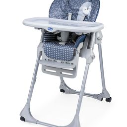 Chicco Polly Easy Cushioned High Chair Penguin Print - Blue-21