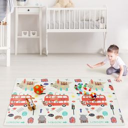 Babyhug XPE Waterproof Folding mat Hippo Print - Multicolour-image-30