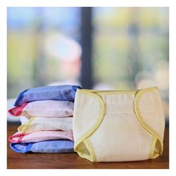 Lollipop Lane Muslin Cloth Diapers with Velcro Closure and Lining Newborn - Pack of 6-15