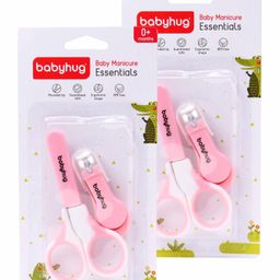 Babyhug Scissors & Nail Clipper Set - Pink pack of 2-image-34