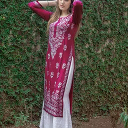 KALINI Chikankari Embroidered Kurti-picture-48