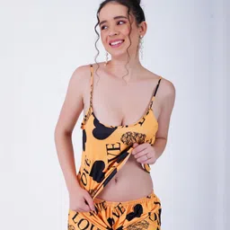 GuSo Shopee Women Yellow Net Baby Dolls-picture-11